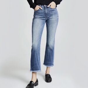 AYR The Bomb Pop Light Wash Raw Hem Jeans Size 30 High Rise